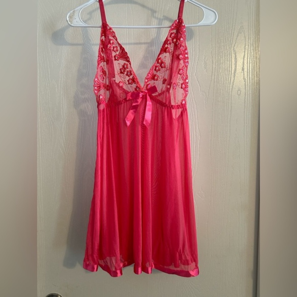 Vintage | Pink Lace Nightgown | Size XL